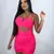 Vestido Valentina Tubinho Colado Curto Aro V franzido Alcinha - comprar online