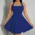 Mini vestido feminino elegante pescoço quadrado - comprar online