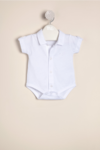 Body camisa de jersey de algodon con cuello polo Pier