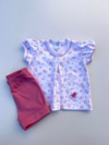 Conjunto blusa floreada y short Dior