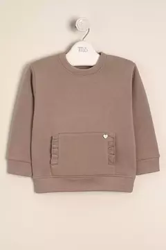 Buzo de frisa con volado en el bolsillo