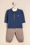 Conjunto piqué con cuello Mao