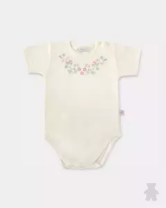 Body bordado florcitas crudo - comprar online
