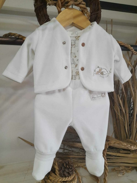 Conjunto 3P bordado zorrito