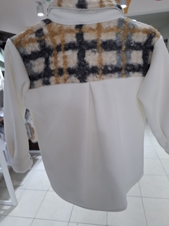 Camisa escosesa bordado hoja - comprar online