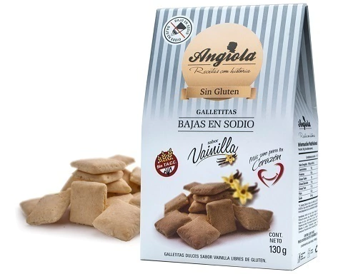 ANGIOLA GALLETITAS BAJAS EN SODIO VAINILLA 130 GRS