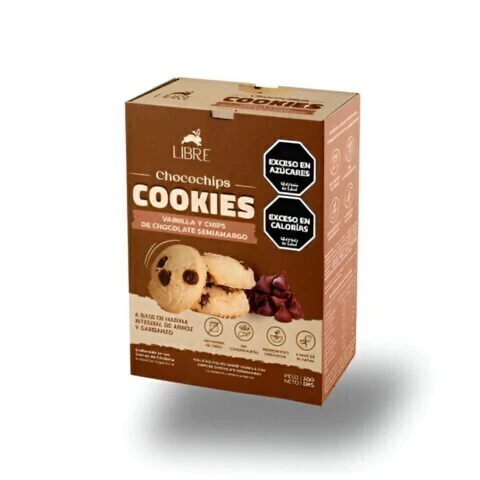 LIBRE COOKIES VAINILLA Y CHIPS 200 GRS