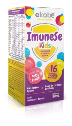3x Imunese Kids- 16 Vitaminas e Minerais-50ml- Tutti Frutti - comprar online