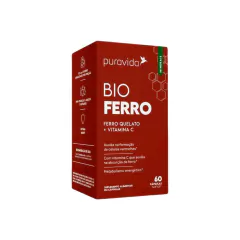 3x Bio Ferro Quelato + Vitamina C- 60 Caps.- Puravida - comprar online