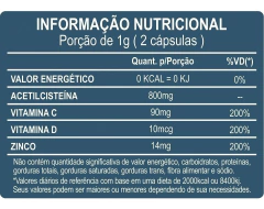2x Acetilcisteína- NAC-30 Cáps.-800mg- Vitamina C D e Zinco - comprar online