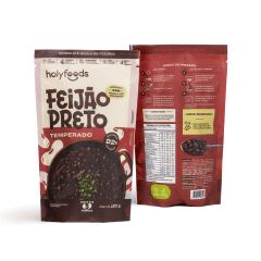 3x Feijão Preto Temperado Pronto- Holysoup- 120g - loja online