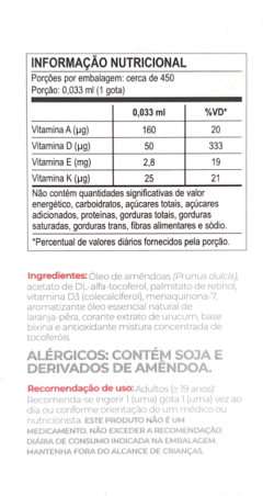 6x Restaure Central Nutrition 15ml- Vitamina A- D3- E- K2 - loja online