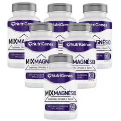 6x Mix Magnésio- Treonato, Dimalato e Taurato- Nutrigenes