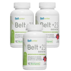 3x Belt+23 Bariatric Plus Mastigável- Frutas Vermelhas