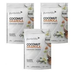 3x Granola Coconut Classic Vanilla-180g Puravida-Pura Vida