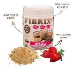 3x Fibrix Morango - Fibras Alimentares- Vegano- 200g - comprar online