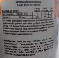Imagem do 6x Vitamina K2 - MK-7 - Nutrigenes - 60 Cápsulas