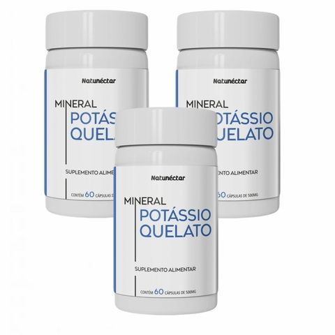 3x Potássio Quelato- Natunéctar - 60caps