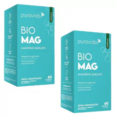 2x Bio Mag- Magnésio Quelato- 60 Softgel- Pura Vida