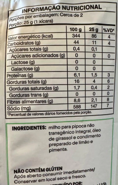 Pipoca Pronta- Lemon Pepper- Mais Pura- Pacote 40g - comprar online