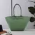 Imagem do Bolsa Tote para Mulheres Cinza Faculdade Bolsa de Ombro Moda Verde Branco-Gola