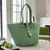 Bolsa Tote para Mulheres Cinza Faculdade Bolsa de Ombro Moda Verde Branco-Gola - THS Shop