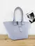 Bolsa Tote para Mulheres Cinza Faculdade Bolsa de Ombro Moda Verde Branco-Gola