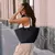 Bolsa Tote para Mulheres Cinza Faculdade Bolsa de Ombro Moda Verde Branco-Gola - THS Shop