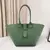 Bolsa Tote para Mulheres Cinza Faculdade Bolsa de Ombro Moda Verde Branco-Gola - THS Shop