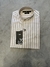 Camisa cuello mao rayas gruesas beige en internet