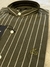 Camisa cuello mao rayas verde - bracku