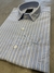 Camisa algodon rayada "roma" celeste - bracku