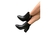 BOTA CANO CURTO FEMININO SALTO MEDIO GROSSO PRETO 9075.108 - comprar online