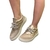 Tenis Metalizado Champagne Forrado Camurca Santinelli 1548-009