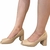 Sapato Peep Toe Salto Medio Grosso Feminino Casual Vizzano 1146.101