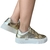 TENIS FEMININO BLOGUEIRA METALIZADO DOURADO 027-0023 BRAVA - loja online