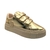 TENIS FEMININO BLOGUEIRA METALIZADO DOURADO 027-0023 BRAVA