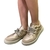 Tenis Metalizado Champagne Forrado Camurca Santinelli 1548-009 - loja online