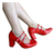 Sapato Scarpin Boneca Vermelho Salto Grosso Alto Via Marte 062-002-01 - comprar online