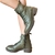 BOTA COTURNO VERDE MILITAR COURO MONOPÓLIO 151.009 - Alma Shoes e Alma Teen