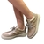 Tenis Metalizado Champagne Forrado Camurca Santinelli 1548-009 - Alma Shoes e Alma Teen