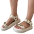 Sandália Feminina Papete Tratorada Detalhe Corrente Moleca 5489.118 - Alma Shoes e Alma Teen