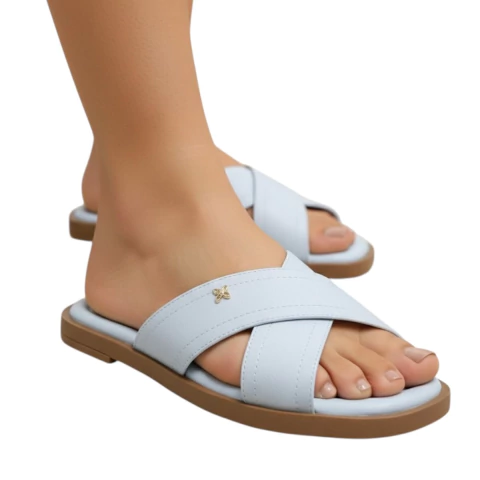 Rasteira Feminina Tiras Cruzadas Confortável Softli 10044.10247