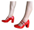 Sapato Scarpin Boneca Vermelho Salto Grosso Alto Via Marte 062-002-01 - loja online