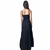 Vestido Longo Com Alças Finas Ajustável e Saia em Camadas 3828 na internet