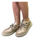 Tenis Metalizado Champagne Forrado Camurca Santinelli 1548-009