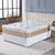 Colchão Queen com pillow top em tecido micropercal branco em ambiente de quarto moderno
