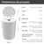 Lixeira inteligente com sensor automático, modelo WKZ-12L, capacidade de 12 litros, feita de polipropileno.