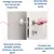 Silicone protetor anti-impacto instalado em uma porta, mostrando como protege a parede e evita barulho de batidas.