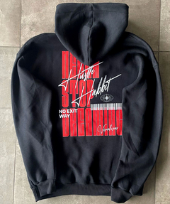 BUZO HOODIE OVERSIZE PREMIUM "NEVER STOP" - VISUALWEAR